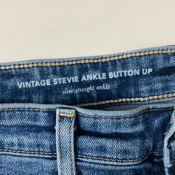 AG Anthropologie Adriano Goldschmeid vintage stevie button slim straight ankle - Picture 5 of 11